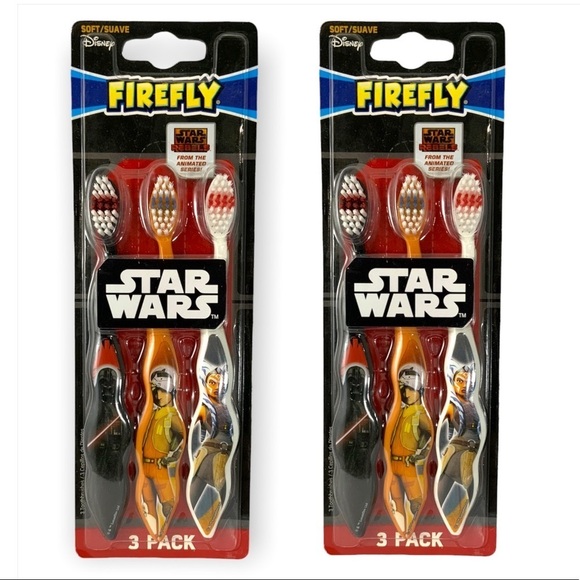Star Wars Other - Star Wars Firefly Toothbrushes Disney Kids Two 3 Packs (6 Toothbrushes)